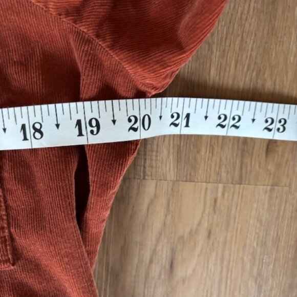 Madewell Burnt Orange Corduroy Short Sleeve Ankle Length Jumpsuit 14 - Picture 4 of 7